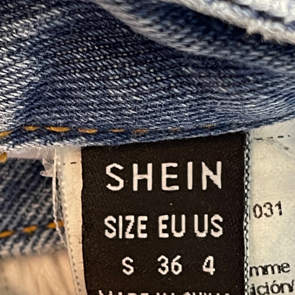 SHEIN Blue Jean Shorts for Women SIZE 4 - Picture 4 of 7